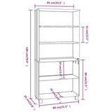 NNEVL Highboard "HAMAR" Solid Wood Pine White