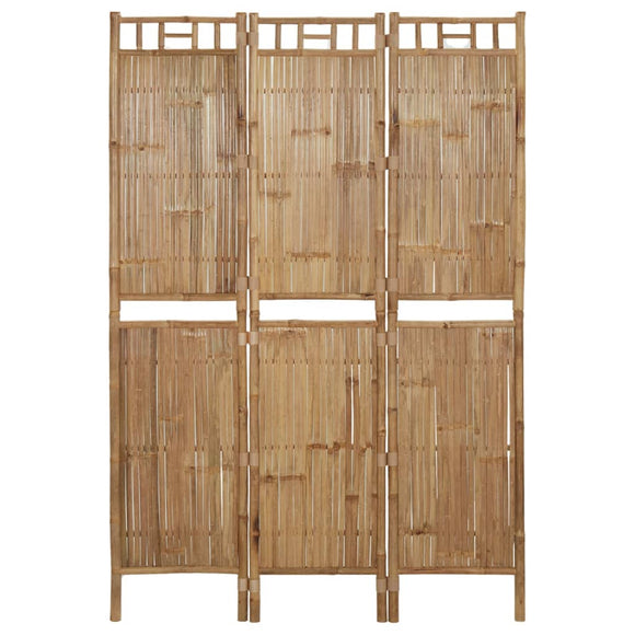 NNEVL 3-Panel Room Divider Bamboo 120x180 cm