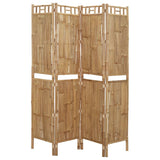 NNEVL 4-Panel Room Divider Bamboo 160x180 cm