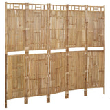 NNEVL 5-Panel Room Divider Bamboo 200x180 cm