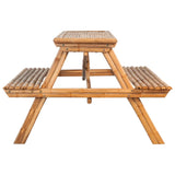 NNEVL Picnic Table 115x115x81 cm Bamboo