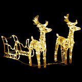 NNEVL Reindeers & Sleigh Christmas Decoration 240 LEDs Acrylic