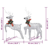 NNEVL Reindeer & Sleigh Christmas Decoration 140 LEDs Outdoor Silver