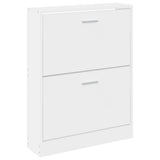 NNEVL Shoe Cabinet White 59x17x81 cm Engineered Wood