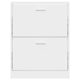 NNEVL Shoe Cabinet White 59x17x81 cm Engineered Wood