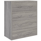 NNEVL Sideboard with 4 Drawers 60x30.5x71 cm Grey Sonoma