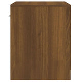 NNEVL Bedside Cabinets 2 pcs with Drawer Brown Oak