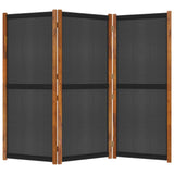 NNEVL 3-Panel Room Divider Black 210x180 cm