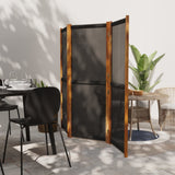 NNEVL 3-Panel Room Divider Black 210x180 cm