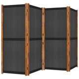 NNEVL 4-Panel Room Divider Black 280x180 cm