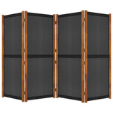 NNEVL 4-Panel Room Divider Black 280x180 cm