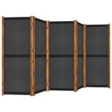 NNEVL 5-Panel Room Divider Black 350x180 cm