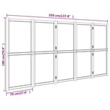 NNEVL 5-Panel Room Divider Black 350x180 cm