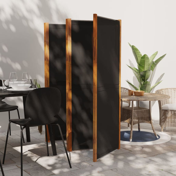 NNEVL 5-Panel Room Divider Black 350x180 cm