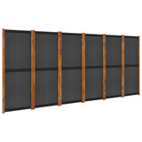 NNEVL 6-Panel Room Divider Black 420x180 cm