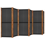 NNEVL 6-Panel Room Divider Black 420x180 cm