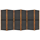 NNEVL 6-Panel Room Divider Black 420x180 cm