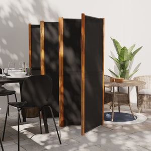 NNEVL 6-Panel Room Divider Black 420x180 cm