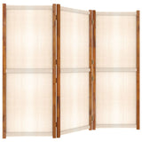NNEVL 3-Panel Room Divider Cream White 210x180 cm