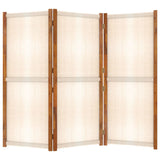 NNEVL 3-Panel Room Divider Cream White 210x180 cm