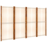 NNEVL 4-Panel Room Divider Cream White 280x180 cm