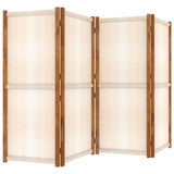 NNEVL 4-Panel Room Divider Cream White 280x180 cm