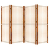 NNEVL 4-Panel Room Divider Cream White 280x180 cm