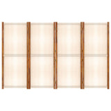 NNEVL 4-Panel Room Divider Cream White 280x180 cm