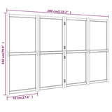 NNEVL 4-Panel Room Divider Cream White 280x180 cm