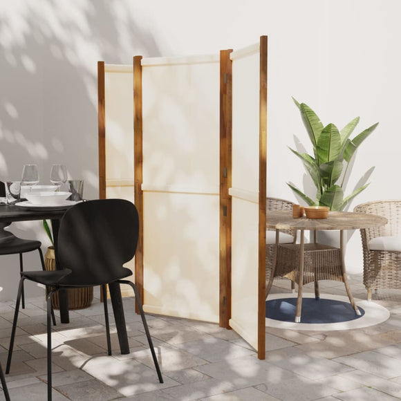 NNEVL 4-Panel Room Divider Cream White 280x180 cm
