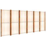 NNEVL 6-Panel Room Divider Cream White 420x180 cm