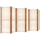 NNEVL 6-Panel Room Divider Cream White 420x180 cm