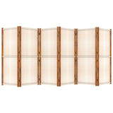 NNEVL 6-Panel Room Divider Cream White 420x180 cm