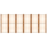 NNEVL 6-Panel Room Divider Cream White 420x180 cm