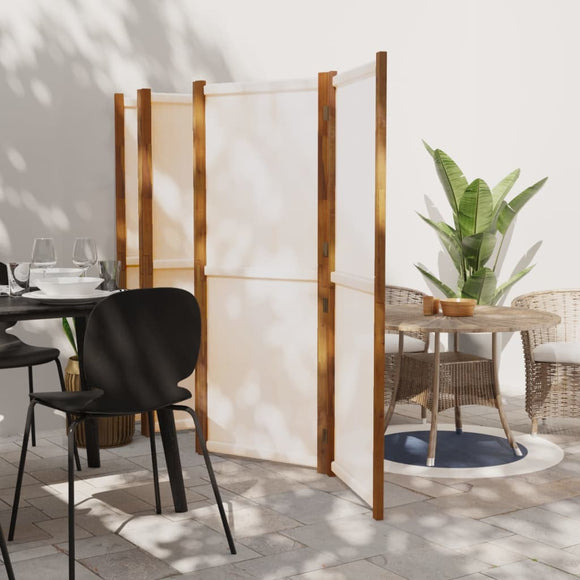 NNEVL 6-Panel Room Divider Cream White 420x180 cm