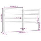 NNEVL Bed Headboard 186x4x100 cm Solid Wood Pine