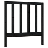NNEVL Bed Headboard Black 96x4x100 cm Solid Wood Pine