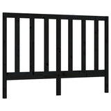 NNEVL Bed Headboard Black 141x4x100 cm Solid Wood Pine