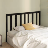 NNEVL Bed Headboard Black 141x4x100 cm Solid Wood Pine