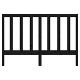 NNEVL Bed Headboard Black 141x4x100 cm Solid Wood Pine