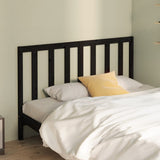 NNEVL Bed Headboard Black 141x4x100 cm Solid Wood Pine