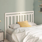 NNEVL Bed Headboard White 141x4x100 cm Solid Wood Pine