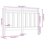 NNEVL Bed Headboard White 141x4x100 cm Solid Wood Pine