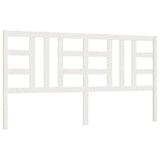 NNEVL Bed Headboard White 186x4x100 cm Solid Wood Pine