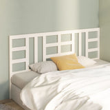 NNEVL Bed Headboard White 186x4x100 cm Solid Wood Pine