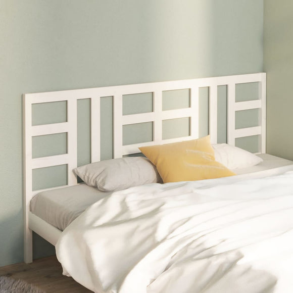 NNEVL Bed Headboard White 186x4x100 cm Solid Wood Pine