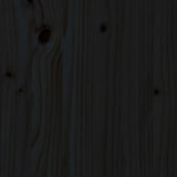 NNEVL Bed Headboard Black 140.5x4x100 cm Solid Wood Pine
