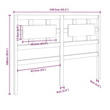 NNEVL Bed Headboard White 140.5x4x100 cm Solid Wood Pine