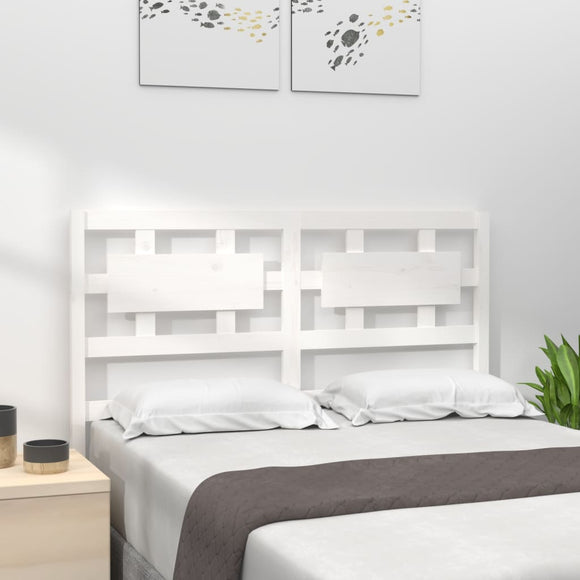 NNEVL Bed Headboard White 140.5x4x100 cm Solid Wood Pine