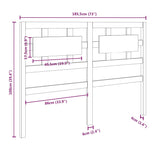 NNEVL Bed Headboard 185.5x4x100 cm Solid Wood Pine